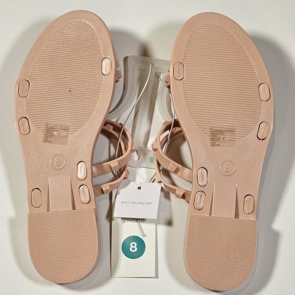 Women's Shade & Shore Liv Jelly Slip-On Sandal Matte Blush Size 8 NWT - Picture 4 of 13